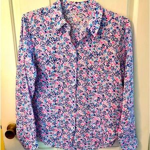 Lilly Pulitzer linen long sleeve top nwot!!